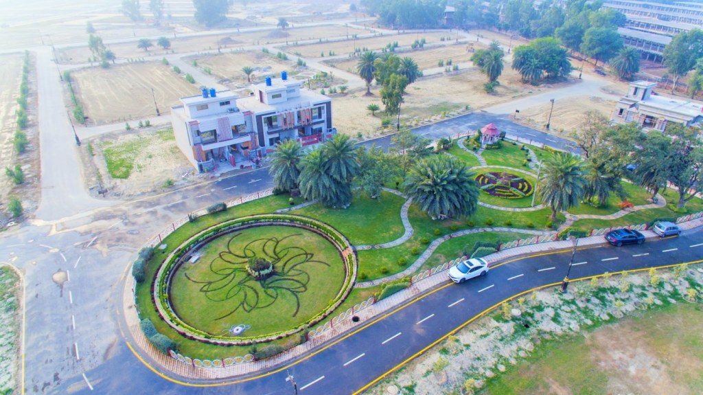 Aerial view of Palm City Lahore