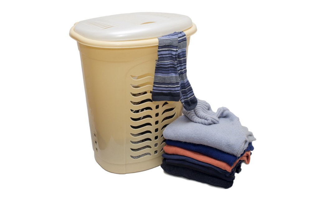 Laundry Basket with Clothes