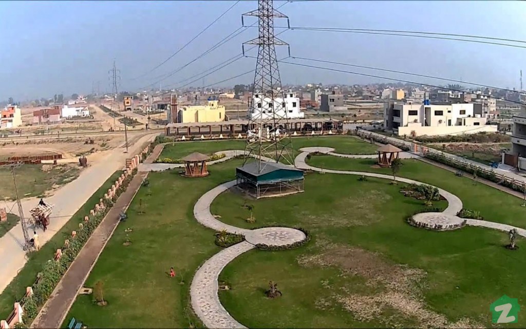 An aerial view of Bismillah Housing Scheme