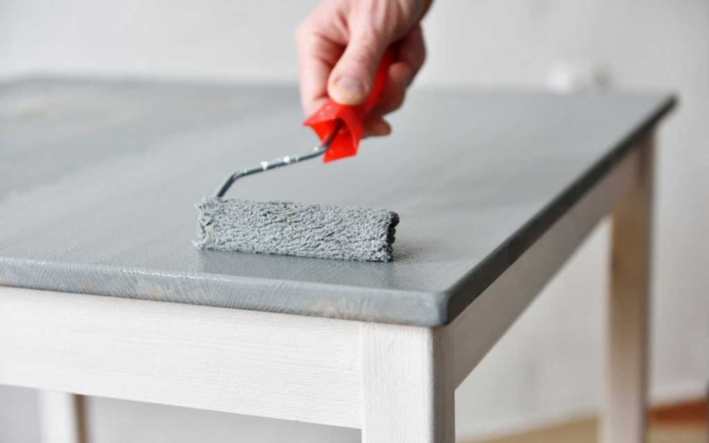 Painting furniture can be a DIY home decorating tip for renters