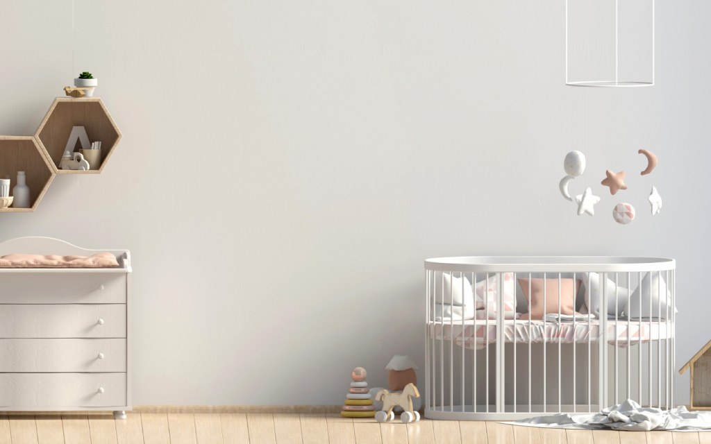 Minimalist nurseries add more space and less clutter