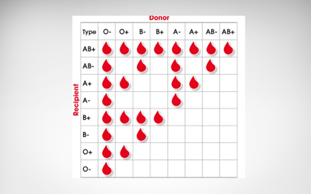 Blood Group Transfusion Chart