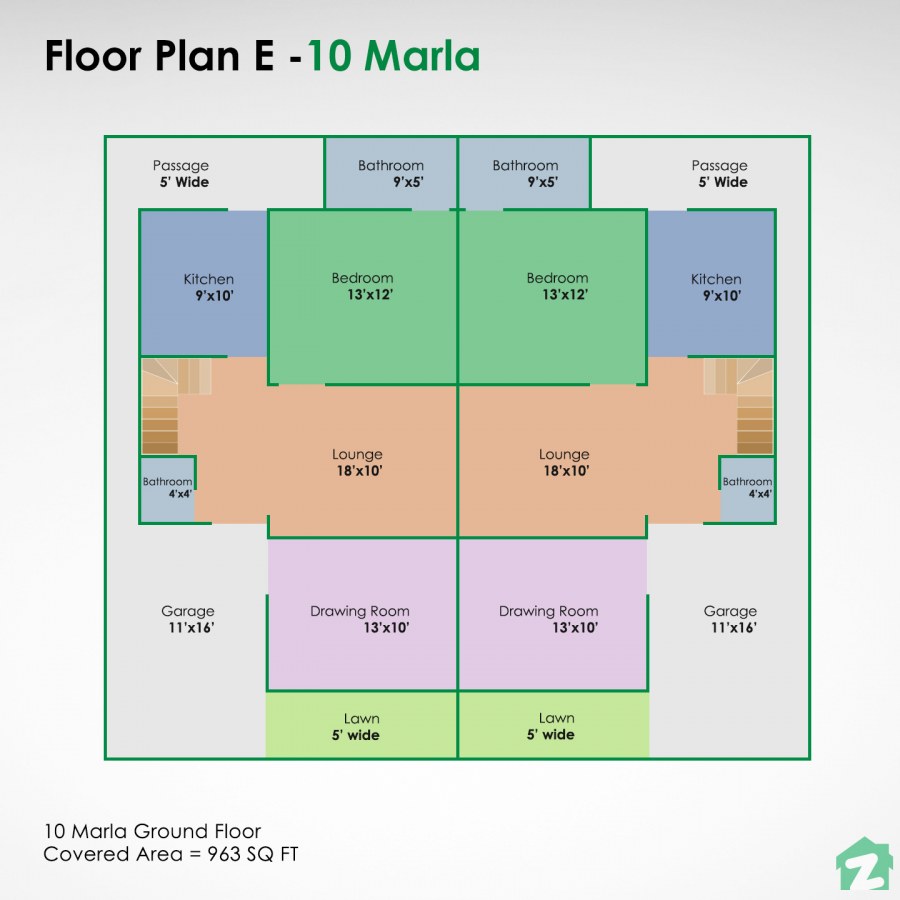 10 Marla House Design Floor Plans Dimensions More Zameen Blog