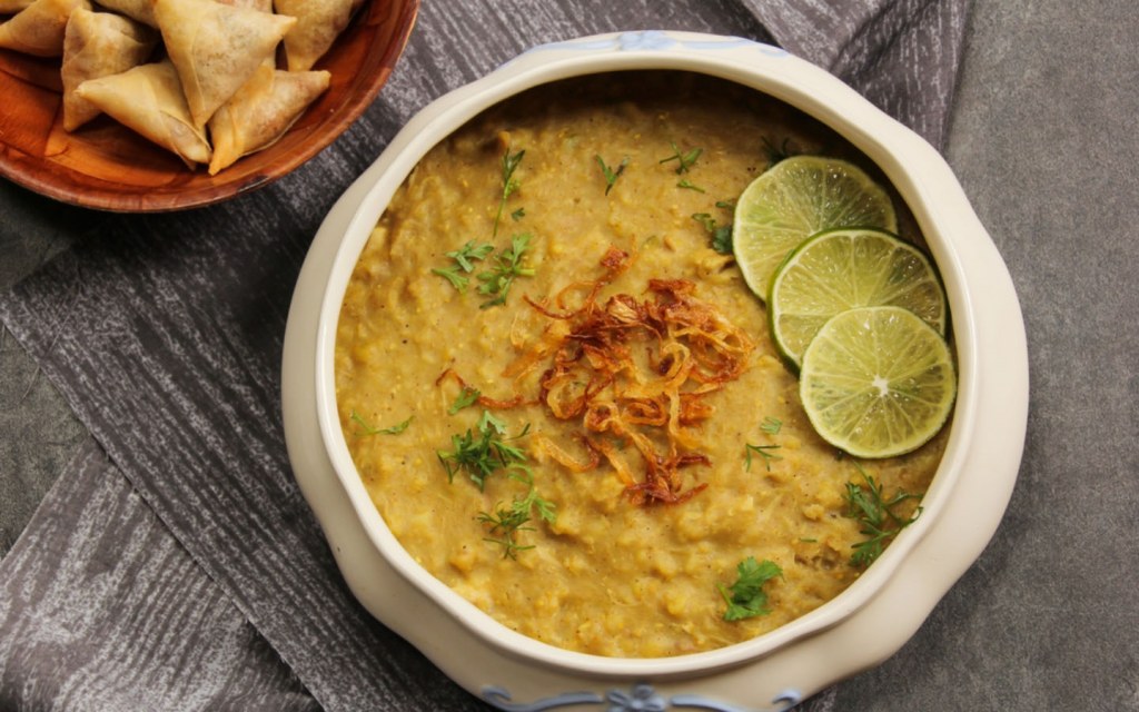 Hareesa is made differently from Haleem and is often eaten with naan