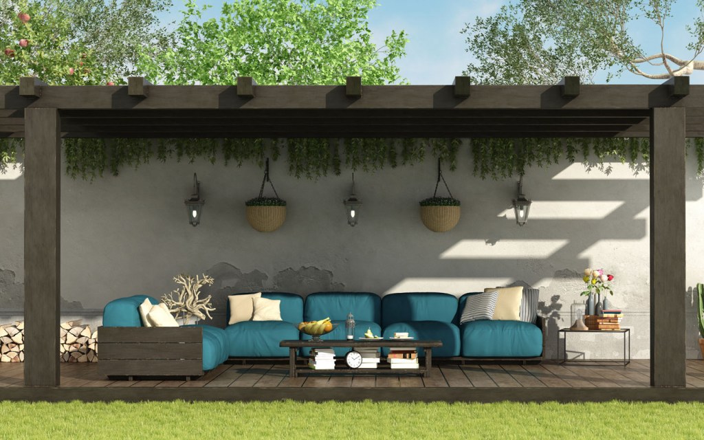 Enjoy a relaxing time in a pergola