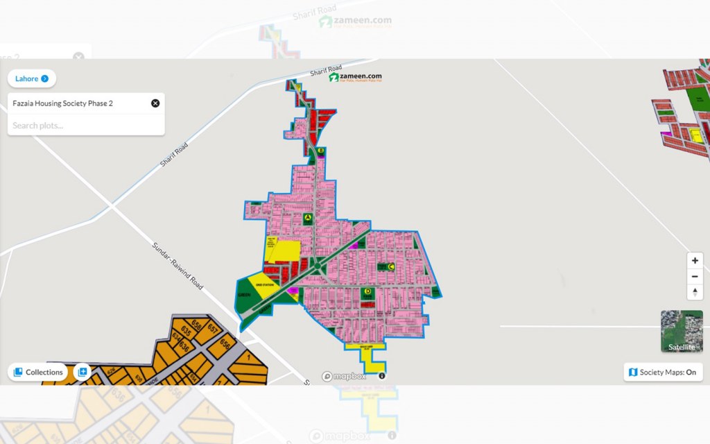 Location of Fazaia Housing Scheme Phase 2, Lahore