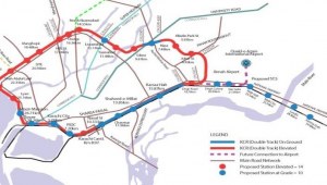 Karachi Circular Railway track map
